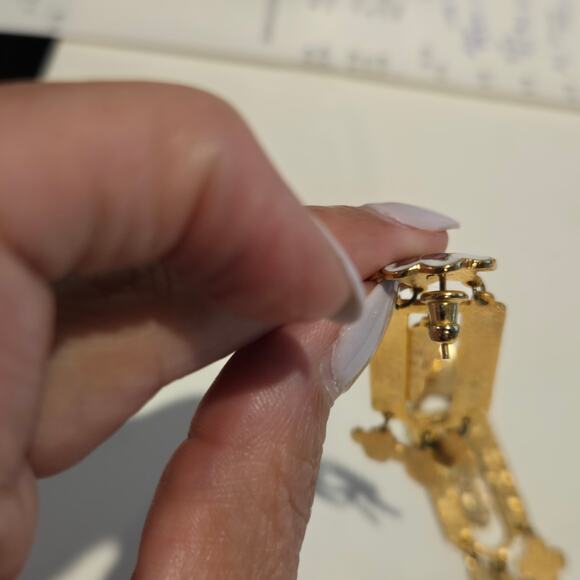 Enamel inlay inspired earrings - Picture 4 of 5